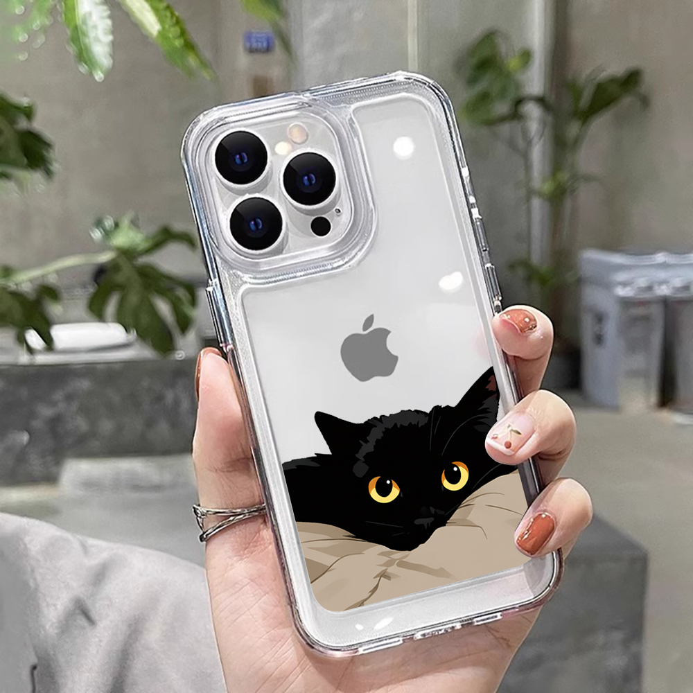 Phone Cases Funny - Black Cat Funny Couple Fashion Phone