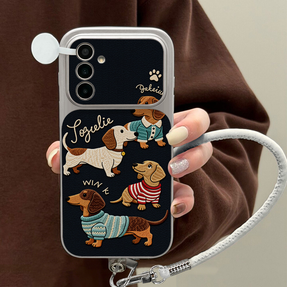 Phone Cases Cherry - Cartoon Dachshund Phone Case For Samsung