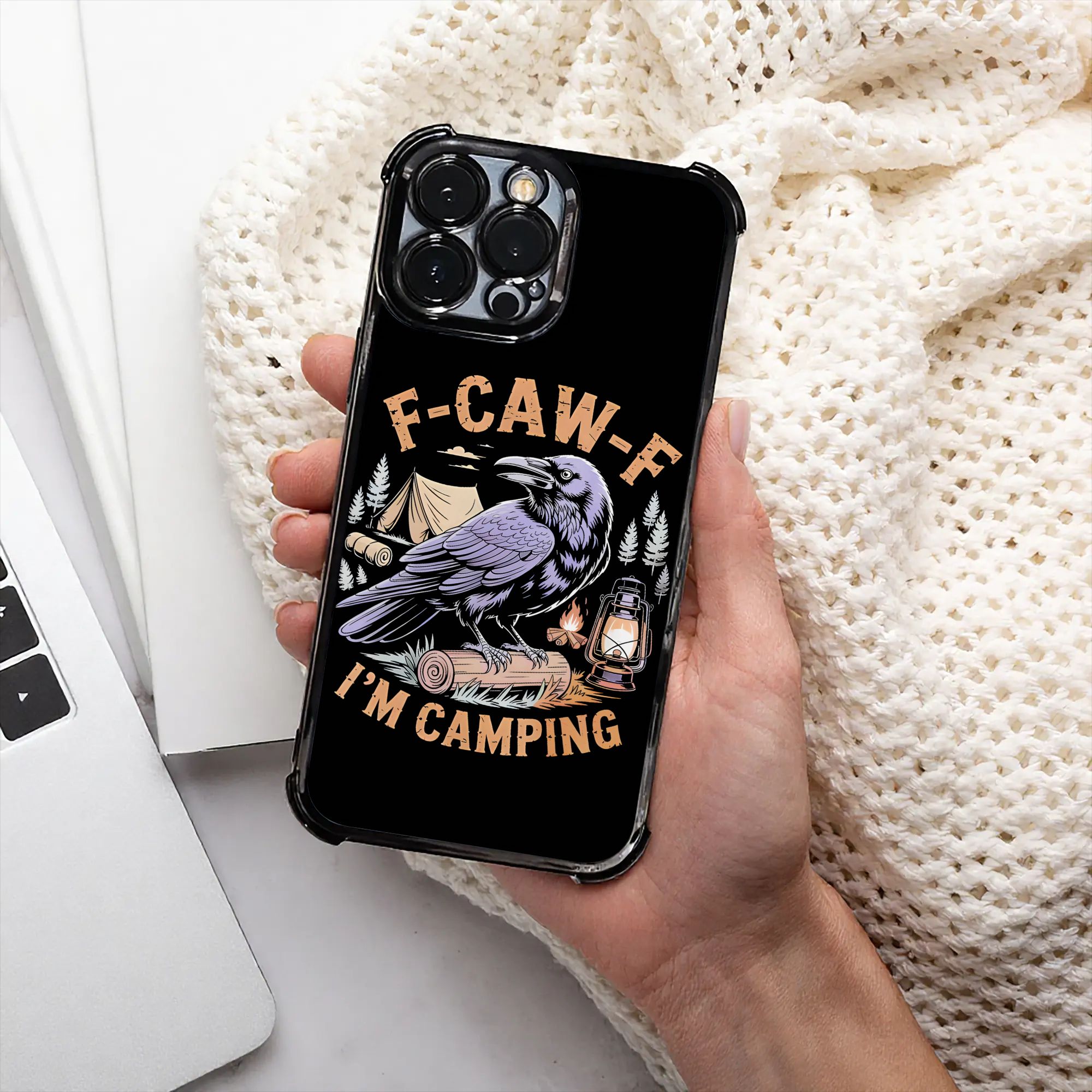 Funny Raven F CAW F I'm Campin - đánh giá và giá Phone Cases Funny