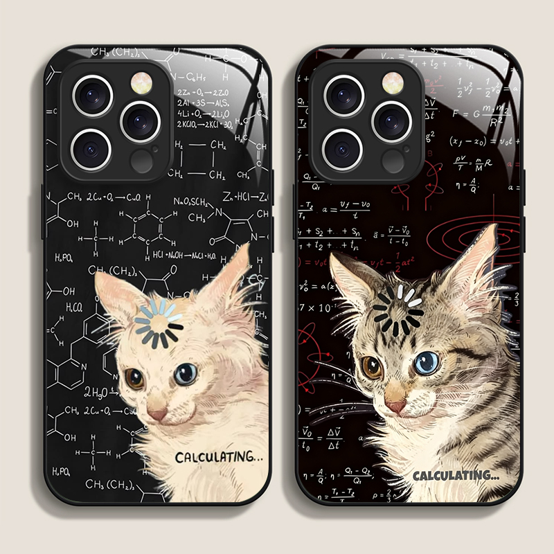 Funny Art Thinking Formula Cat - đánh giá và giá Phone Cases Funny