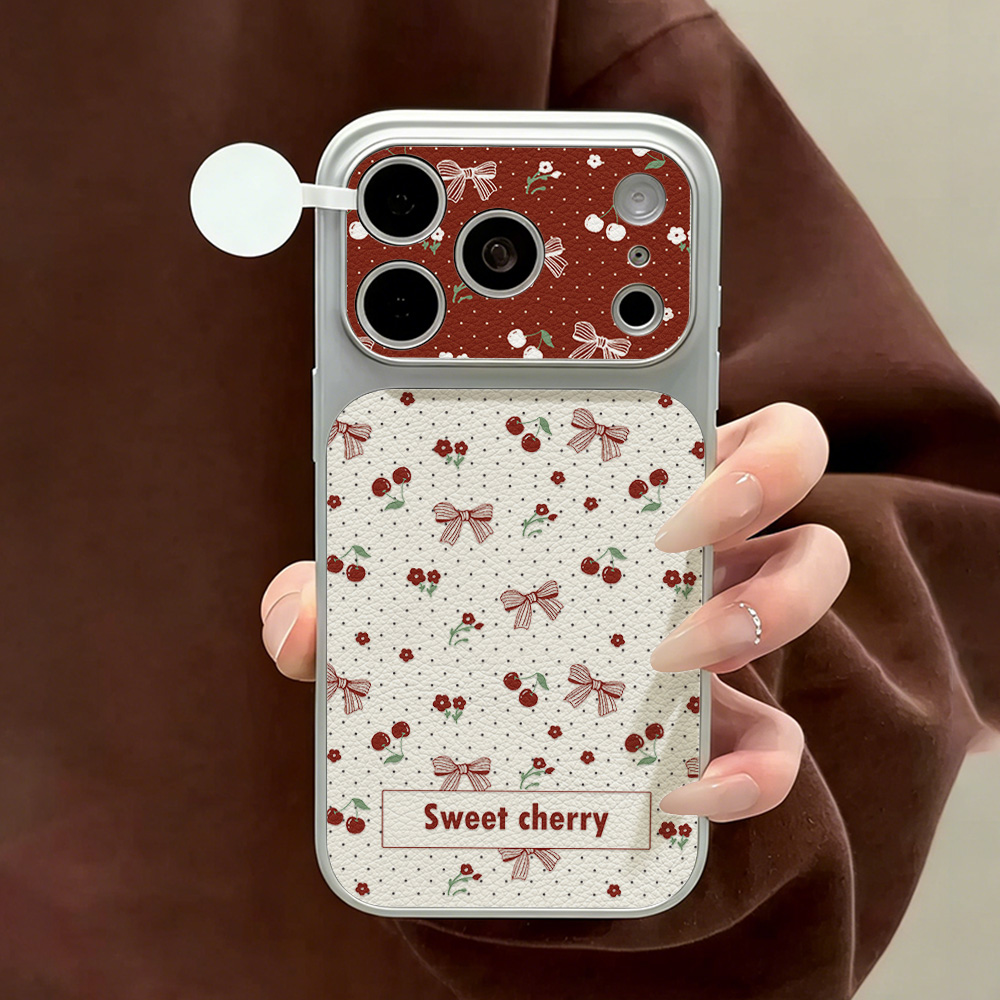 Sweet Cherry Bow Leather Phone - đánh giá và giá Phone Cases Cherry